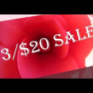 Bundle 3 Items and offer $20! Sold!